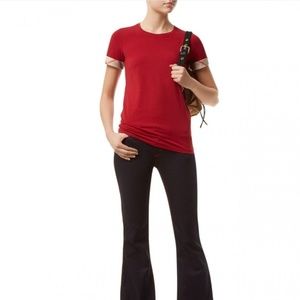 Burberry Checked Cuff T-shirt